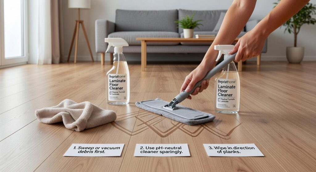 how to wash laminate flooring livpristhome